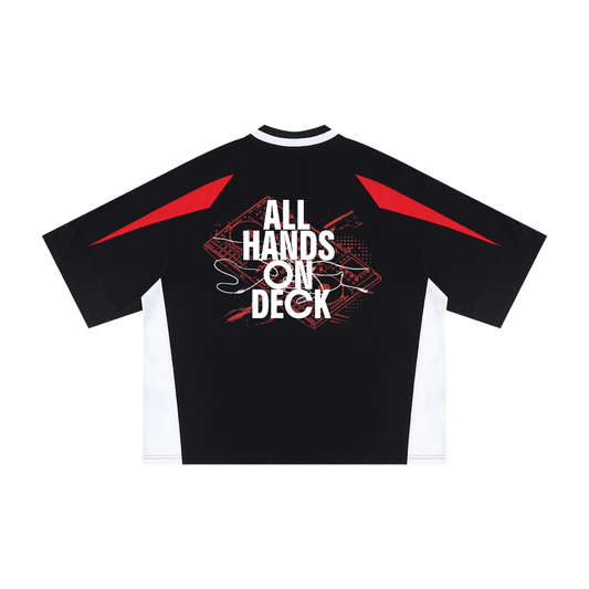 ALL HANDS ON DECK JERSEY T-SHIRT