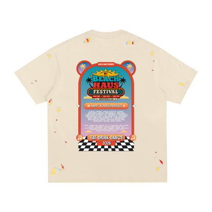 LINE UP SPLATTERED T-SHIRT