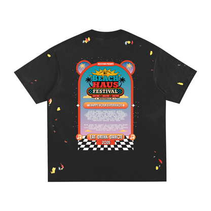 LINE UP SPLATTERED T-SHIRT