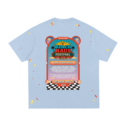 LINE UP SPLATTERED T-SHIRT